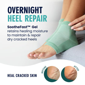 Close-up of the gel lining inside Dr. Frederick's socks showing moisturizing cushion