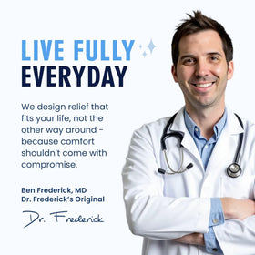 Dr. Frederick's Original lifestyle shot walking shows support during activity