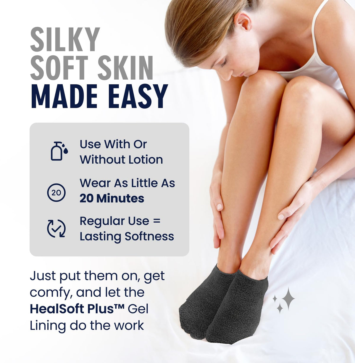 Dr. Frederick’s socks folded in travel pouch for easy on-the-go care