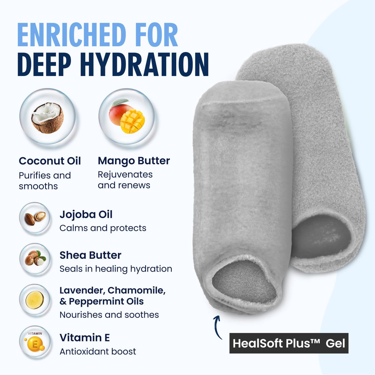 Dr. Frederick's socks worn on feet providing soothing at-home relief