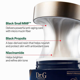 Dr. G small spatula with cream demonstrating hygienic application benefit