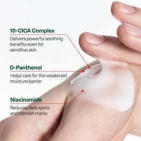 Dr.G cream application by hand demonstrating even absorption and soothing