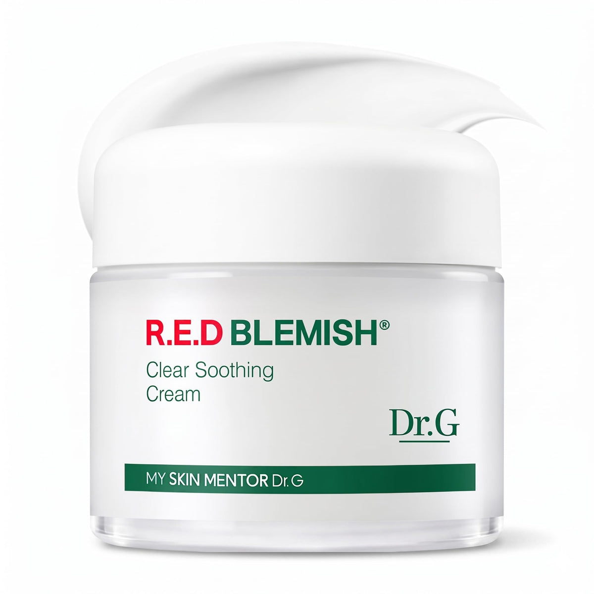 Dr.G jar front packaging showing product branding and calming benefit
