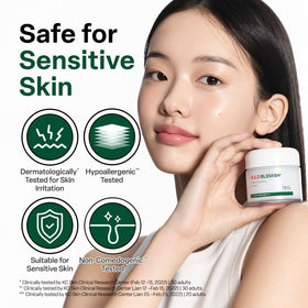 Dr.G label close-up listing key centella and botanical ingredients