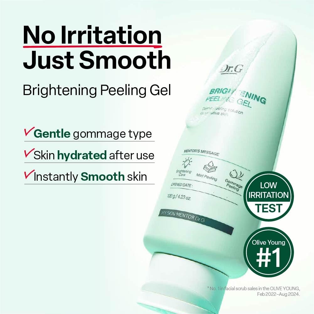 Dr. G gel texture close-up illustrating gentle exfoliating consistency