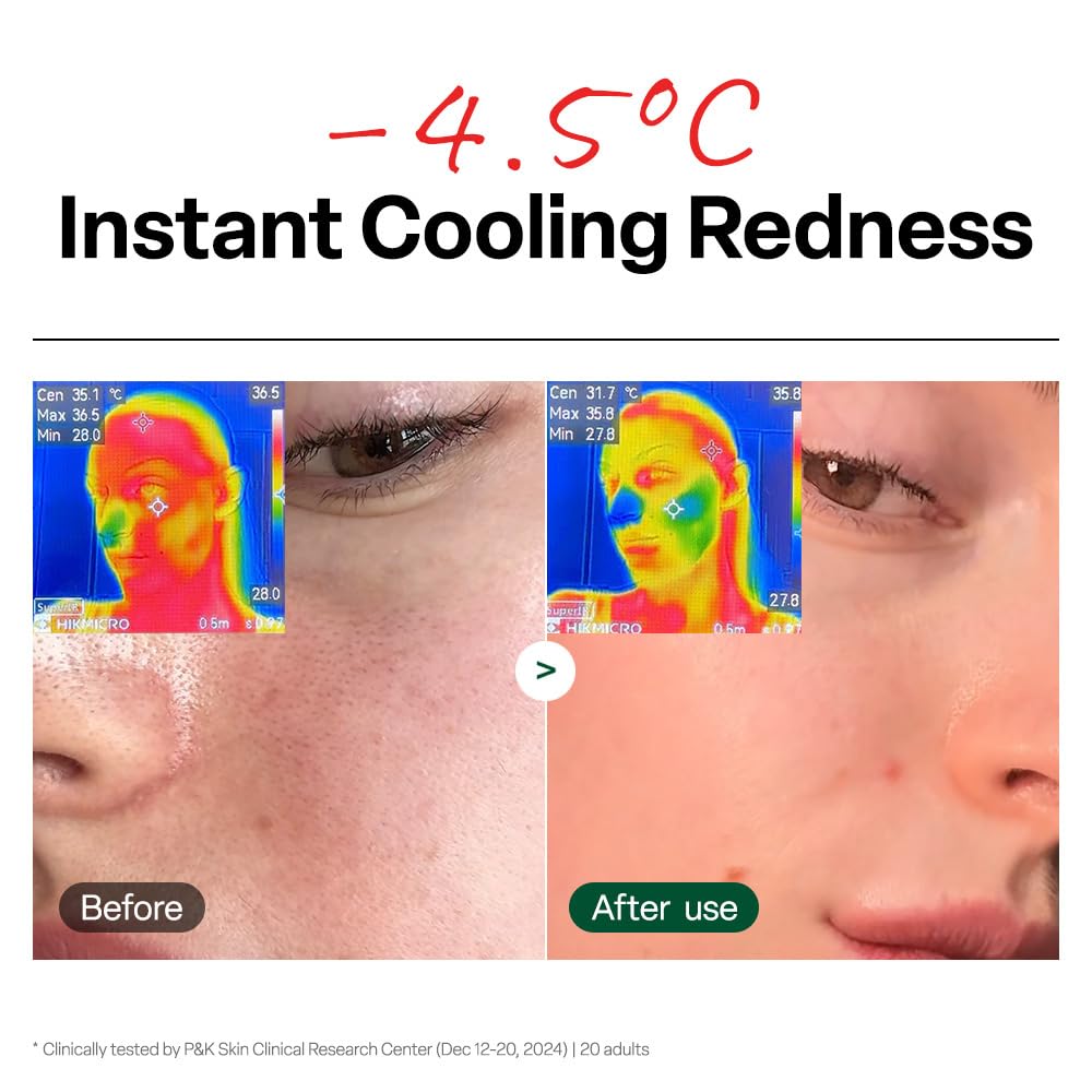 Dr.G applied to cheek in lifestyle shot illustrating reduced redness potential
