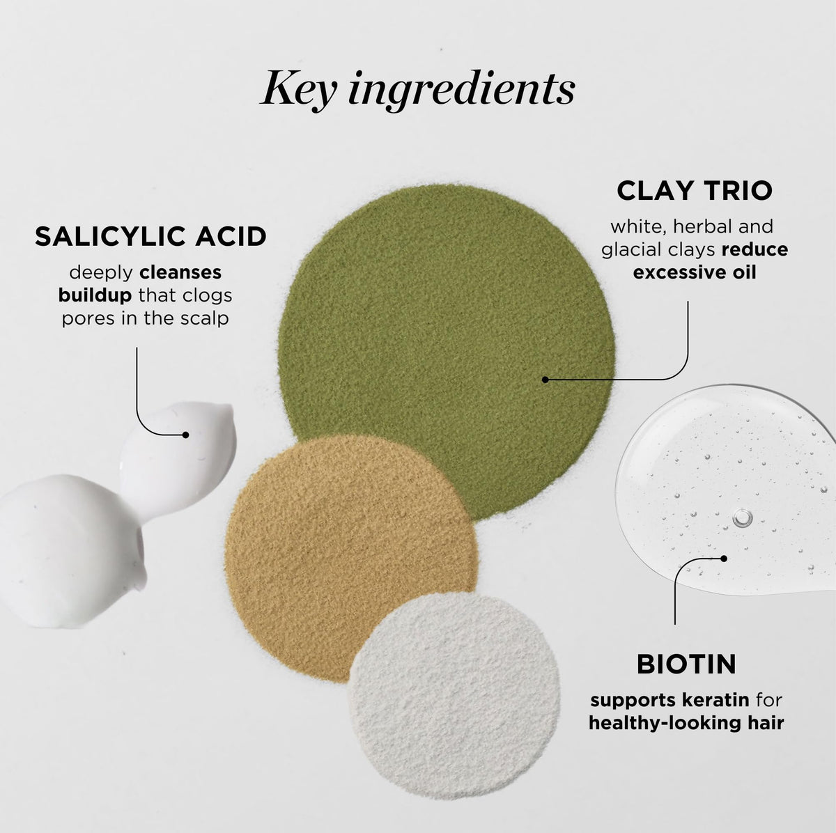 Dr. Groot label and ingredients list highlighting clays and biotin
