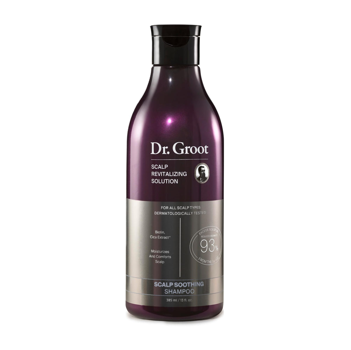 Dr. Groot front bottle shot showing clean design and brand clarity benefit