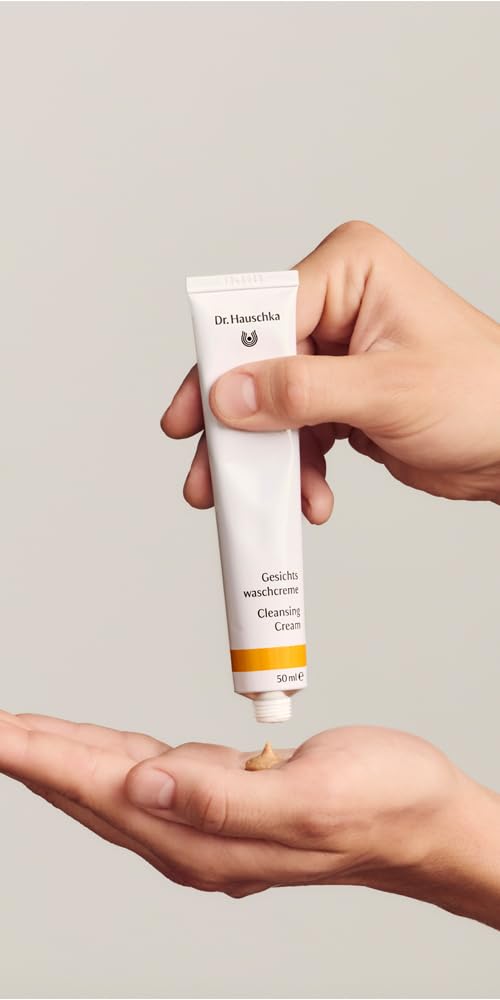 Dr. Hauschka cleansing cream back label displaying ingredient list clearly