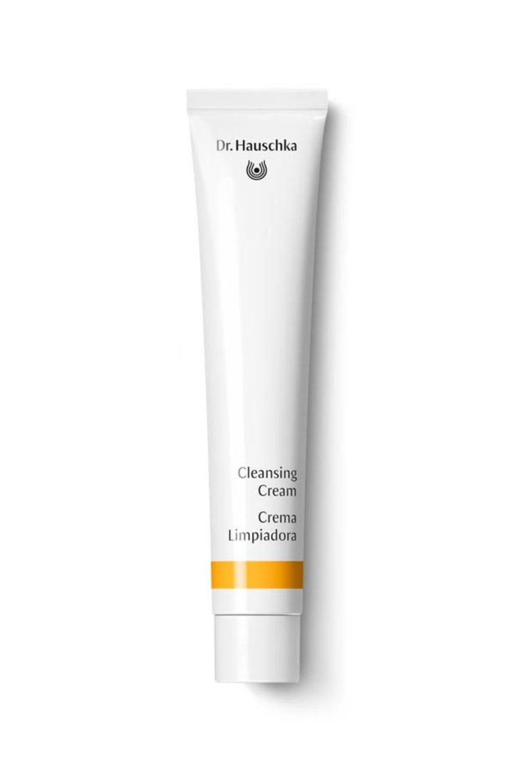 Dr. Hauschka cleansing cream front packaging shows product and benefits
