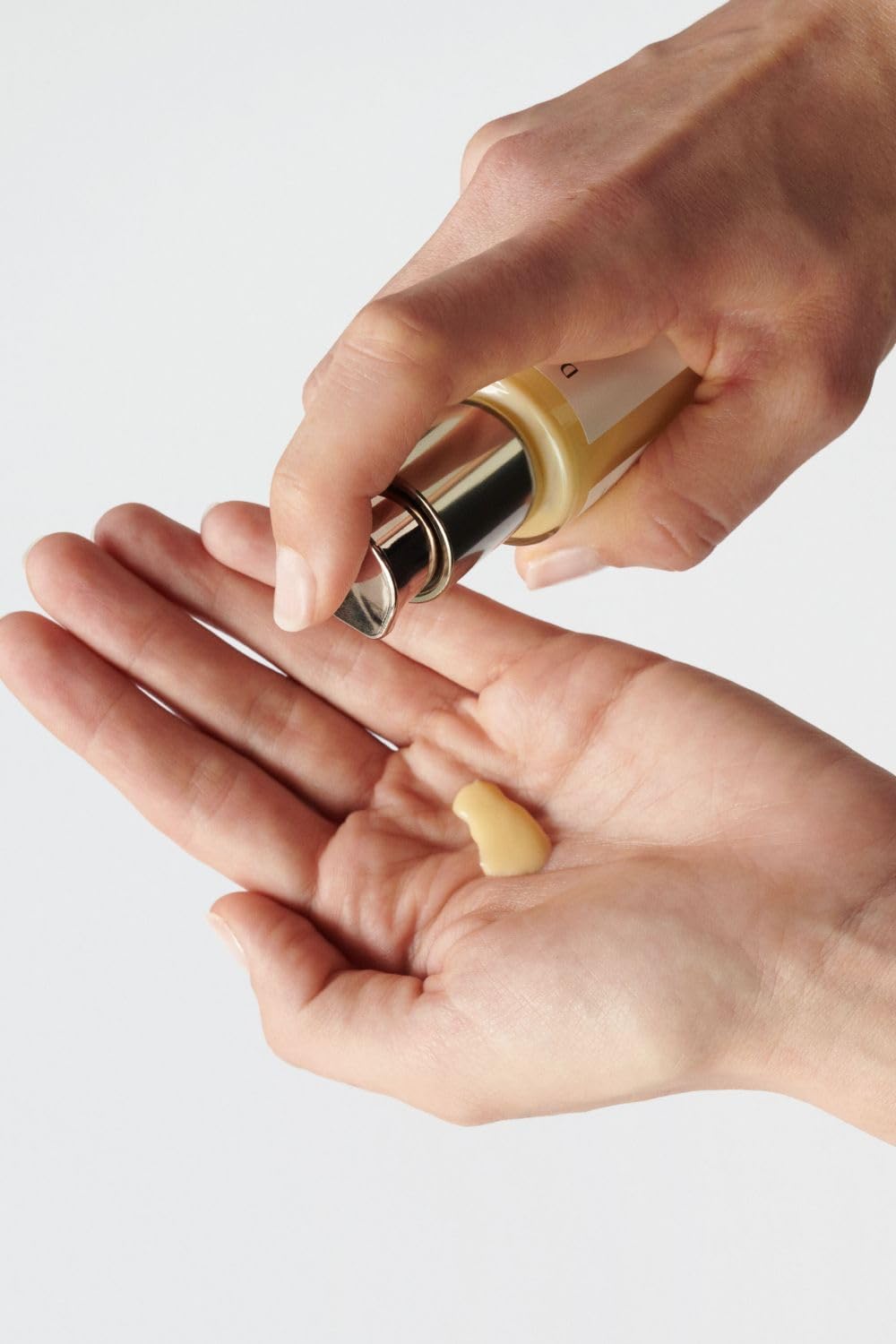 Dr. Hauschka lotion texture swipe showing silky smooth finish and absorbency
