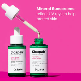 Dr.Jart+ close-up label highlighting Centella asiatica and mineral SPF ingredients
