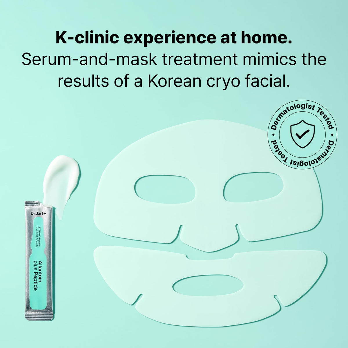 Dr.Jart+ rubber mask close-up highlighting texture and cooling seal benefit