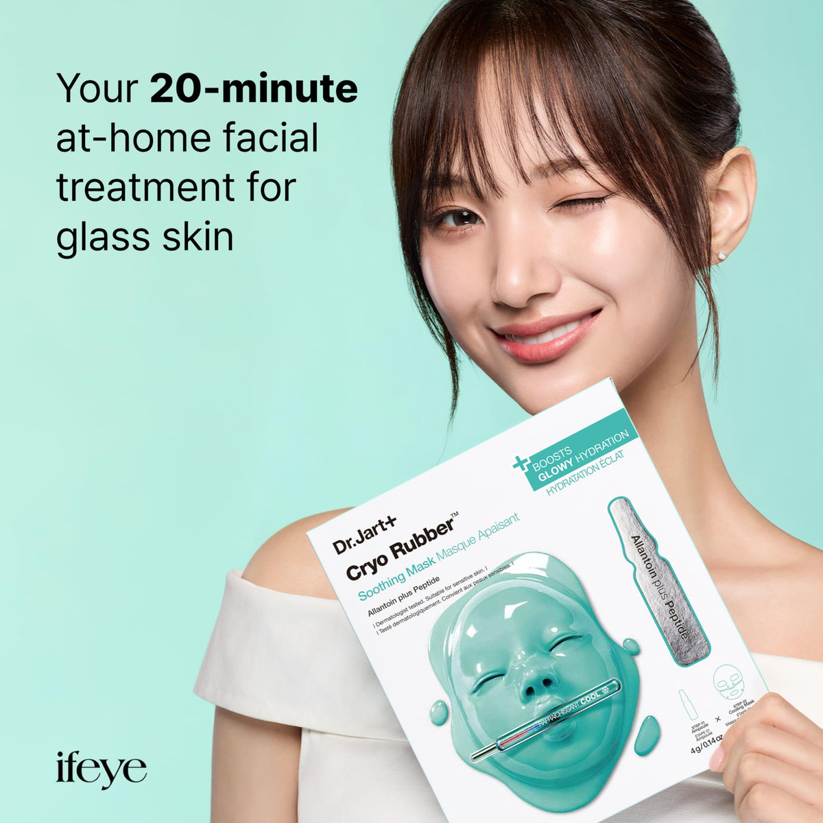 Side profile of Dr.Jart+ mask fitting face illustrating snug seal benefit
