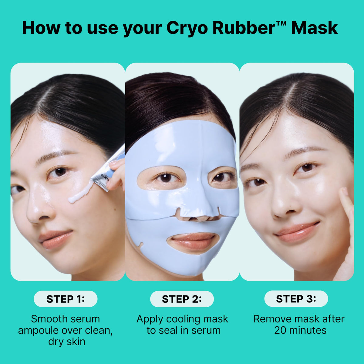 Dr.Jart+ mask held in hand to show scale and easy application benefit