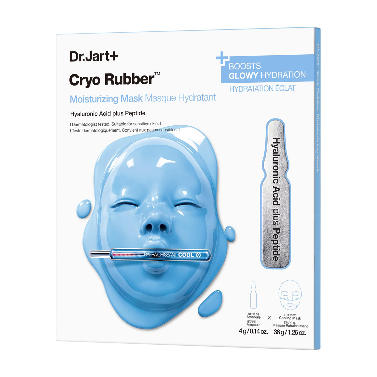 Dr.Jart+ front packaging showing mask kit that delivers cooling hydration