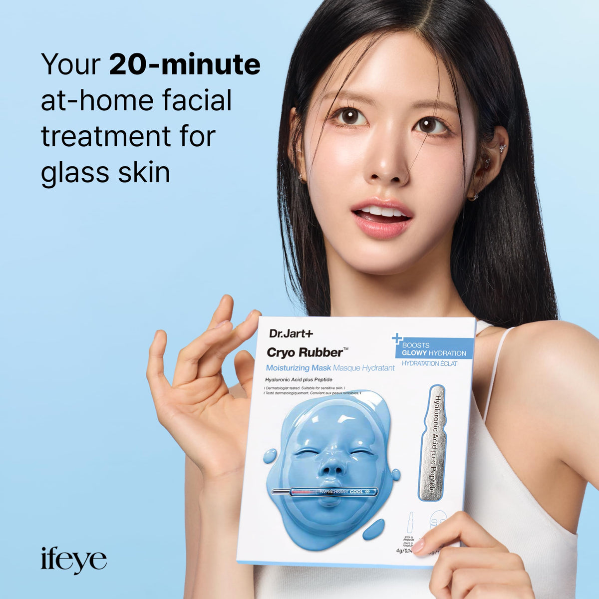 Dr.Jart+ open kit showing ampoule and rubber mask for home derma treatment