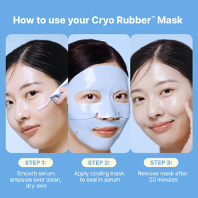 Dr.Jart+ mask beside hand for scale illustrating compact, travel-friendly size