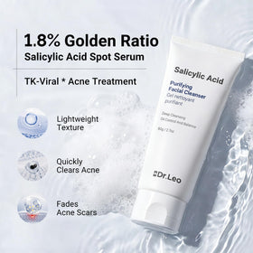 Dr.Leo clear crystal jelly texture close-up demonstrating gentle exfoliation