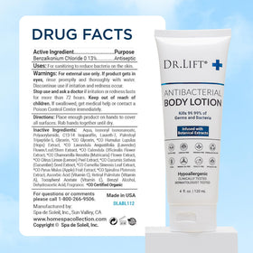 DR. LIFT lotion absorbing on forearm for non-greasy hydration benefit