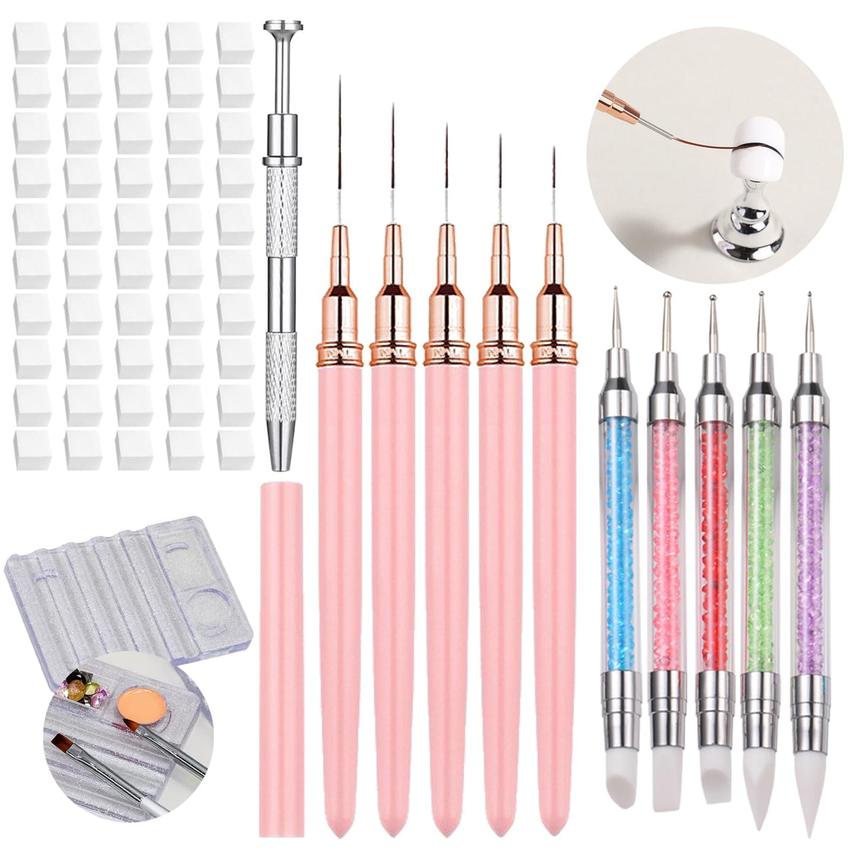 Dr.nail front packaging showing full 62-piece kit and organized tools benefit convenience