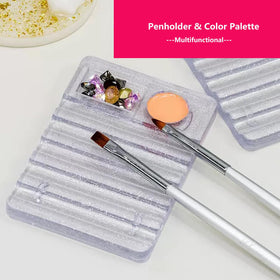 Dr.nail mixing palette pen holder holding brushes and polish for tidy color blending