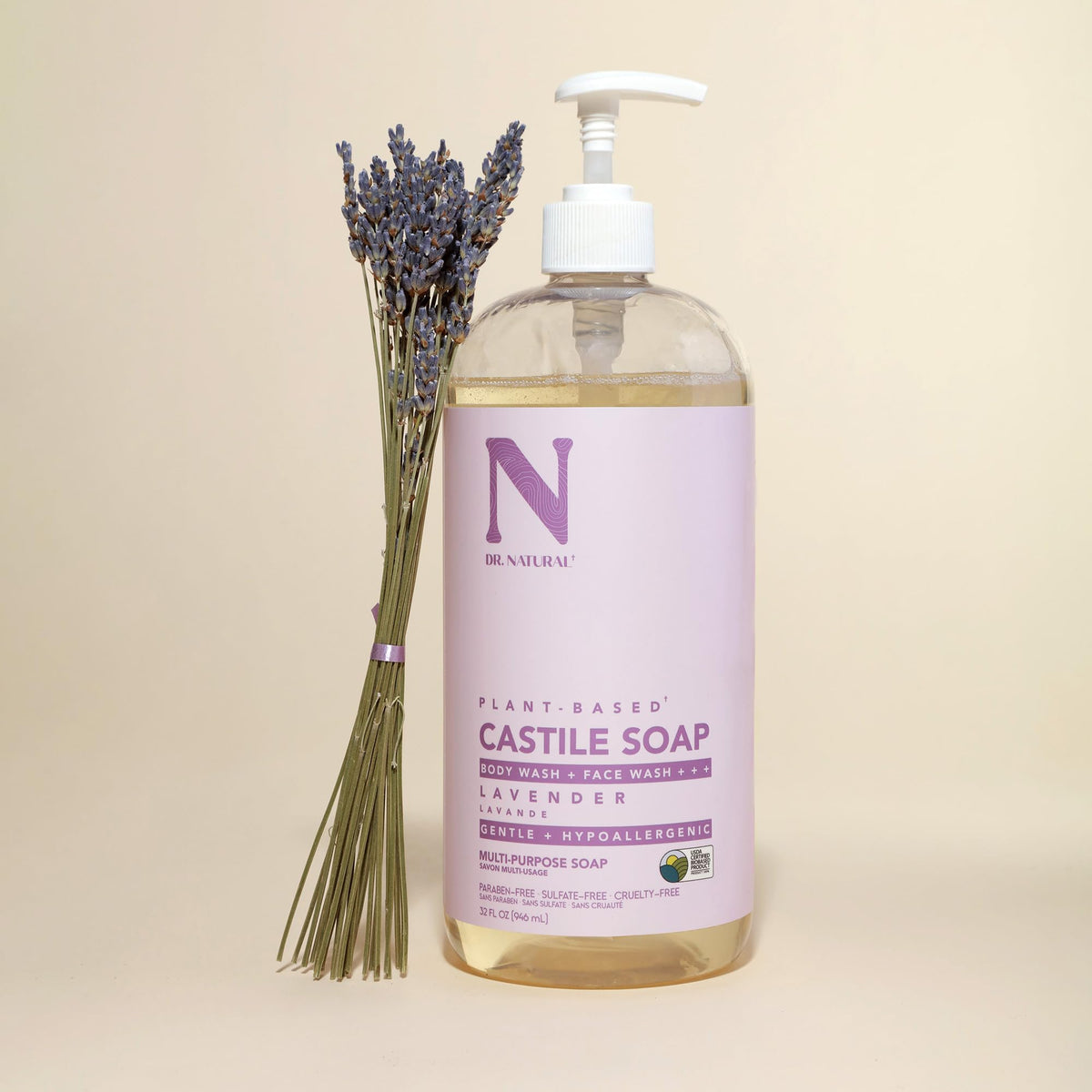 Dr. Natural used to wash a dog illustrating gentle pet-safe cleansing