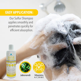 Dr. Robaina used on beard and shoulders to illustrate head-to-toe oil and buildup control