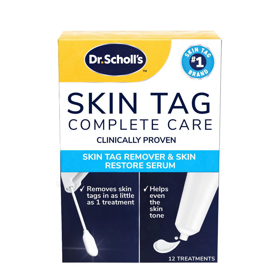 Dr. Scholl's front packaging showing kit and benefits for easy recognition and trust