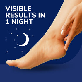 Dr. Scholl's cream applied to heel highlighting moisturizing action