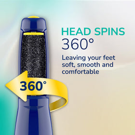 Dr. Scholl's product with AAA batteries included for immediate cordless foot care convenience