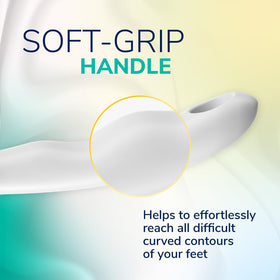Dr. Scholl's file in shower scene enabling waterproof convenient use
