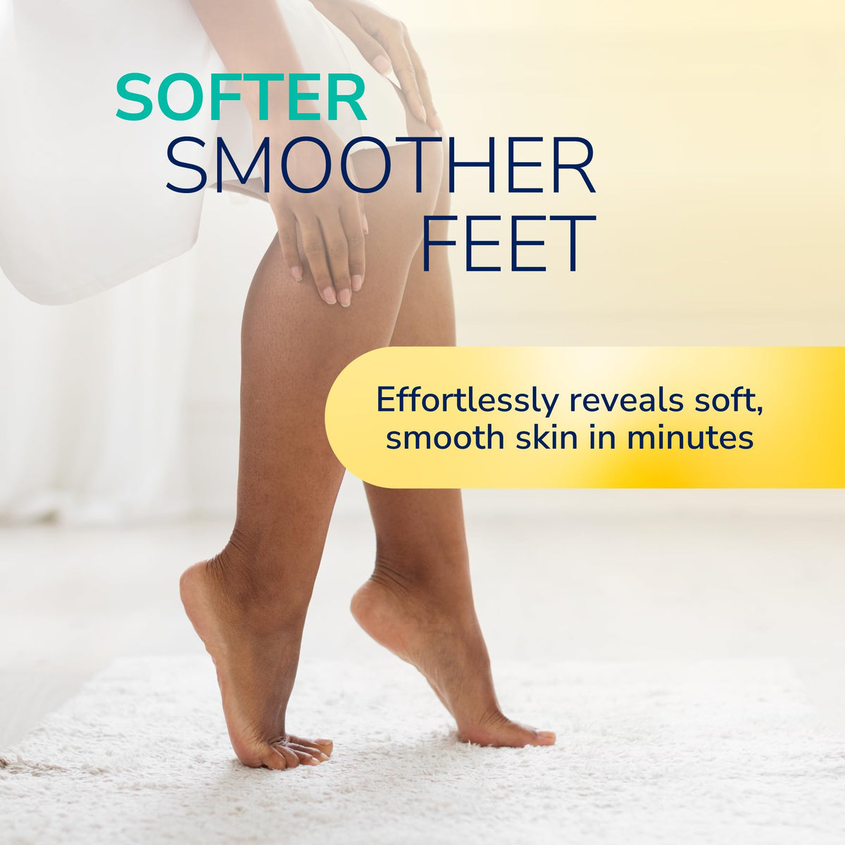 Dr. Scholl's hand-held device showing scale and comfortable grip for controlled smoothing