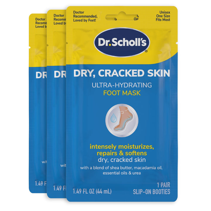 Dr. Scholl's front packaging showing three pairs and product benefits