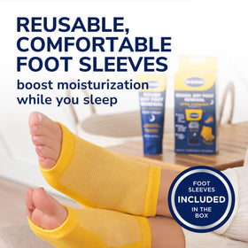 Dr. Scholl's heel sleeve worn on foot providing comfortable coverage
