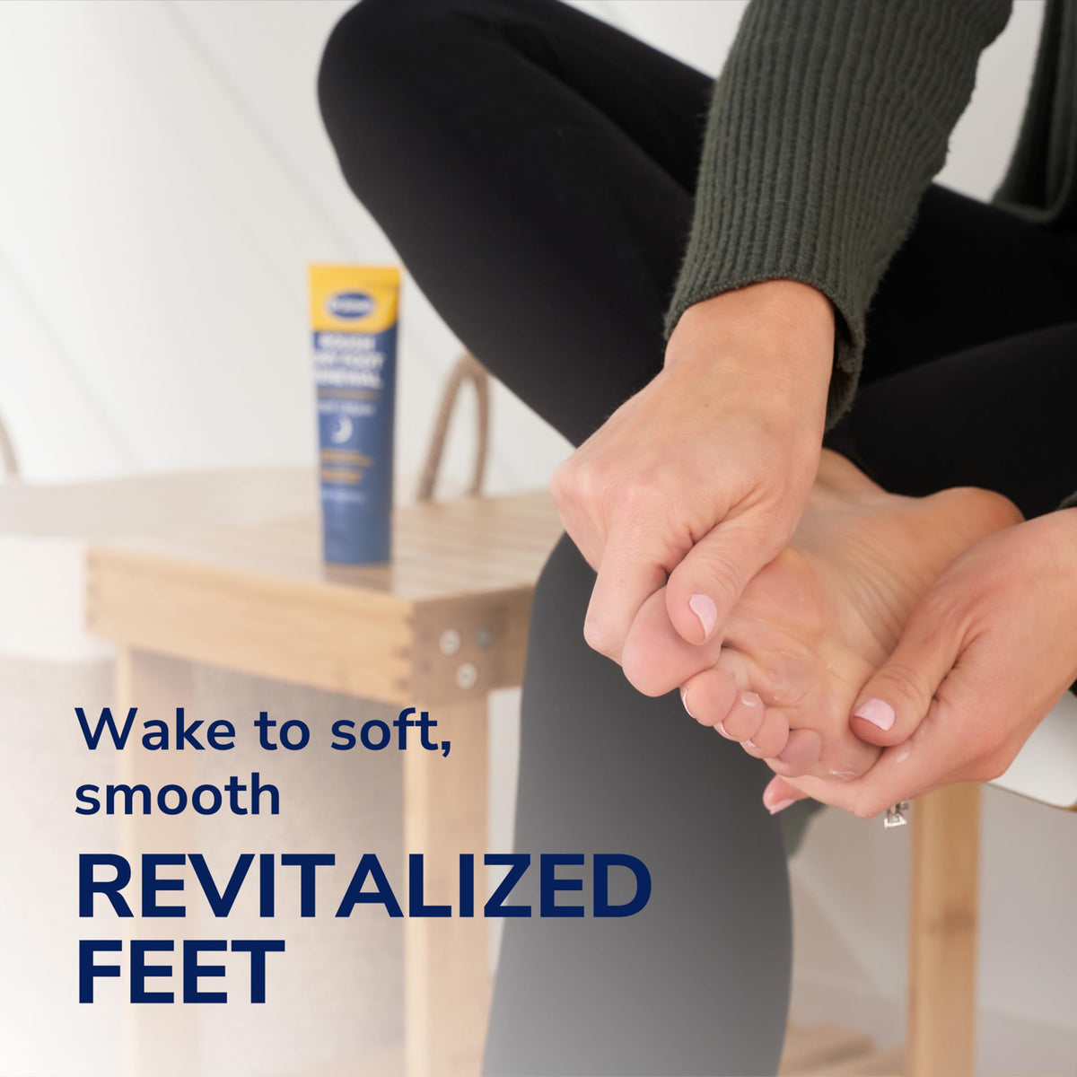 Dr. Scholl's reusable heel sleeves pair displayed to lock in moisture