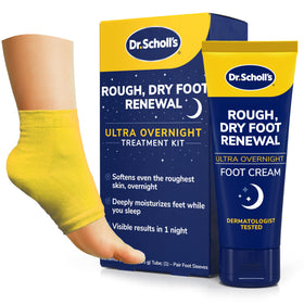 Dr. Scholl's tube front view showing product and soothing benefits