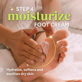 Dr. Scholl's cream texture close-up demonstrating deep hydration benefit
