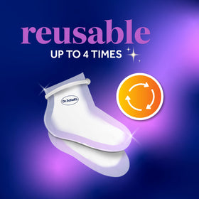 Dr. Scholl's before and after feet comparison highlighting improved softness and texture