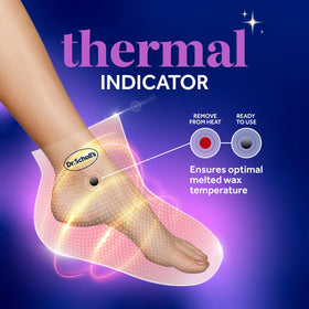 Dr. Scholl's product staged in bathroom lifestyle scene for relaxing home foot ritual
