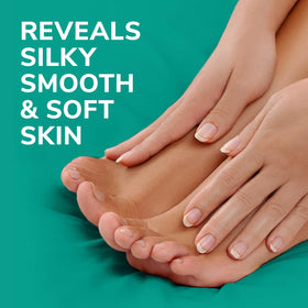 Dr. Scholl's single prefilled exfoliating sock opened for use benefit
