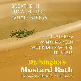 Dr. Singha's close-up of mustard powder texture for warming soak