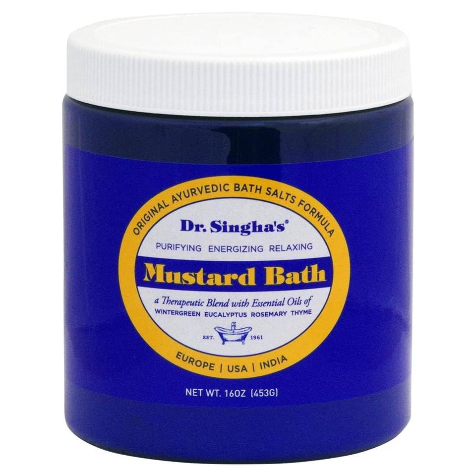 Dr. Singha's front jar showing product and calming benefit