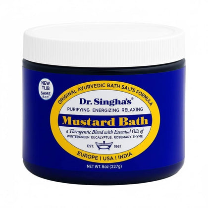 Dr. Singha's front jar view showing branding and clean packaging benefit