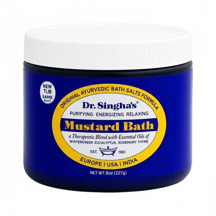 Dr. Singha's front jar view showing branding and clean packaging benefit