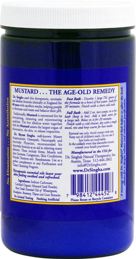 Dr. Singha's powder texture close-up highlighting organic mustard seed quality