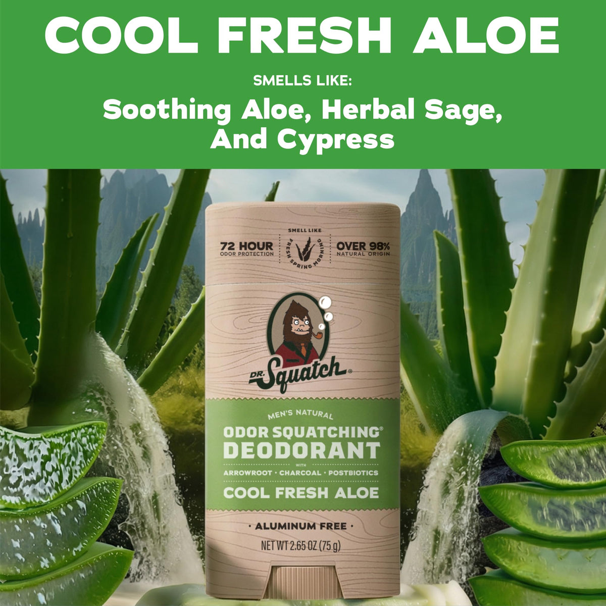 Dr. Squatch deodorant being applied post-shower for long-lasting freshness