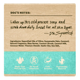 Dr. Squatch bar close-up texture revealing creamy swirls and natural oils