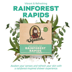 Dr. Squatch soap bar close-up texture highlighting creamy lather benefit