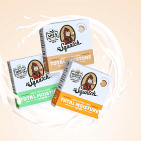 Dr. Squatch three 5oz bars displayed for scale and long-lasting value